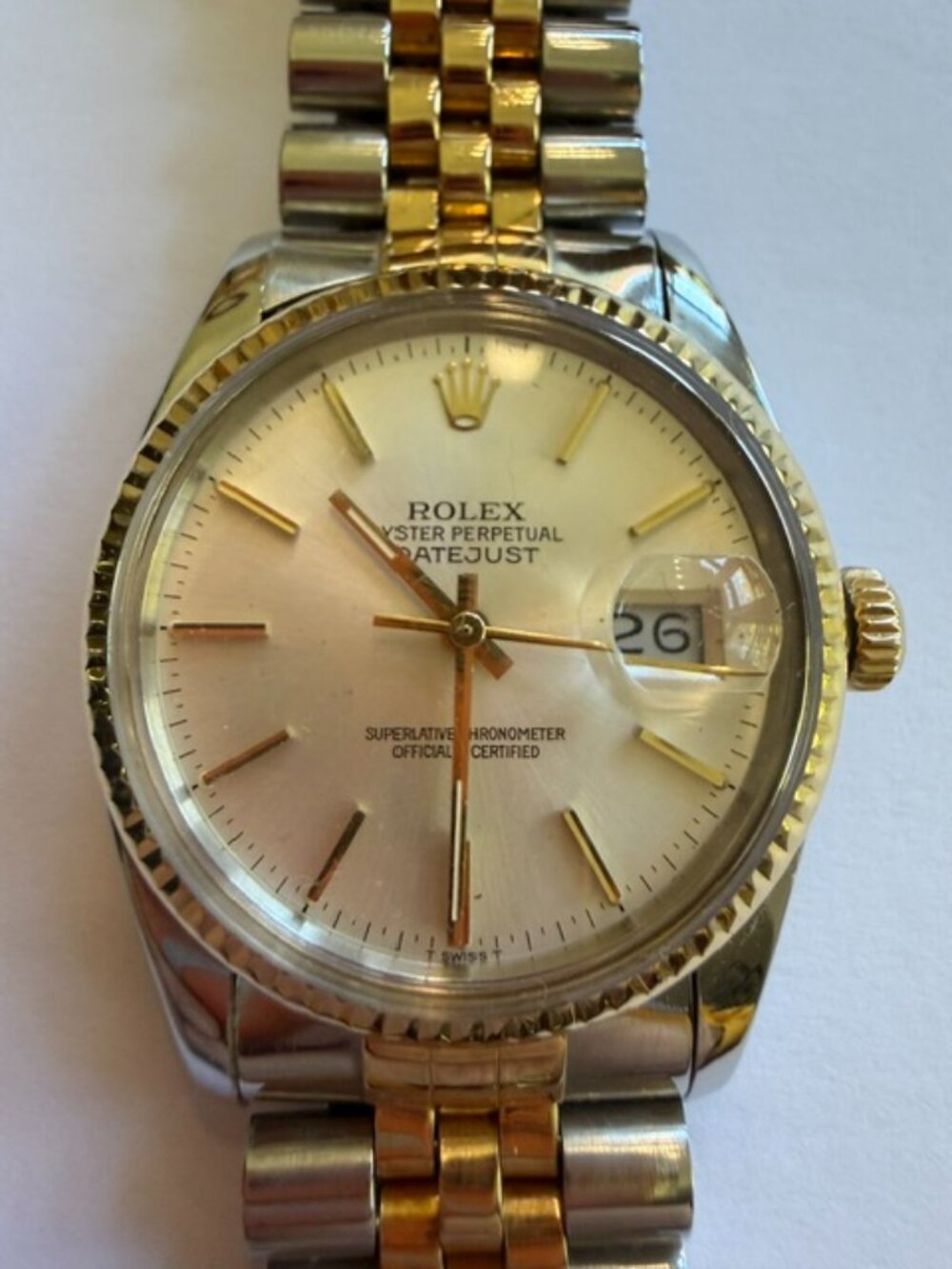 Rolex Datejust Model 16013 18k Two-Tone Band